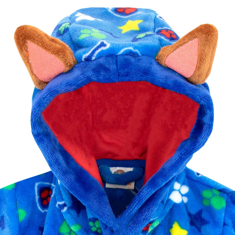 Paw Patrol Robe | Chase Kids Robes | Fleece Boys Bathrobe Size 3T Blue - Image 5